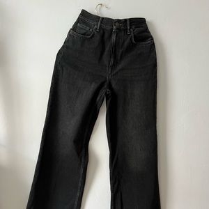 Acne Studios Black High Rise Wide Leg Jeans